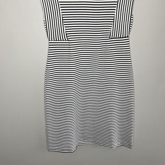 DEREK LAM Collective Dress Womens 46 US 10 Stripe Stretch Knit Sheath Sleeveless - Picture 6 of 12